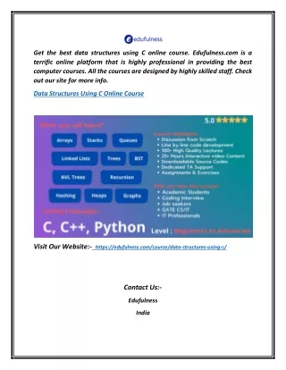 get the best data structures using c online