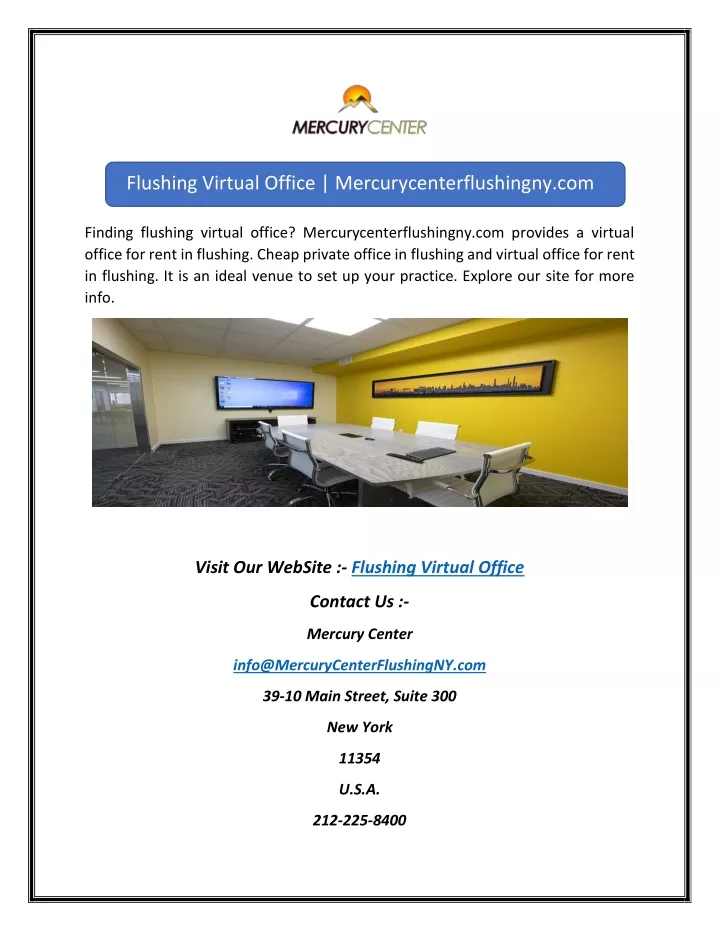 flushing virtual office mercurycenterflushingny