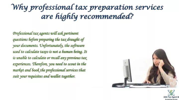 why professional tax preparation services