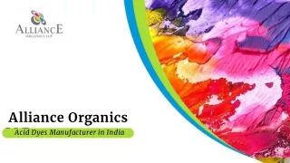 Best Acid Dyes Manufacturing Company in India