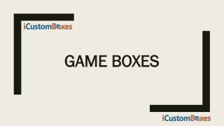 game boxes