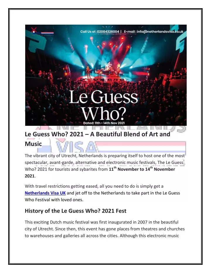 le guess who 2021 a beautiful blend