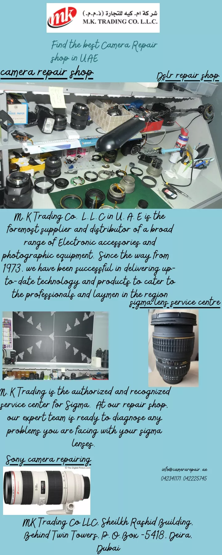 find the best camera repair shop in uae camera