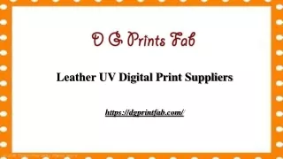 Leather UV Digital Print Suppliers