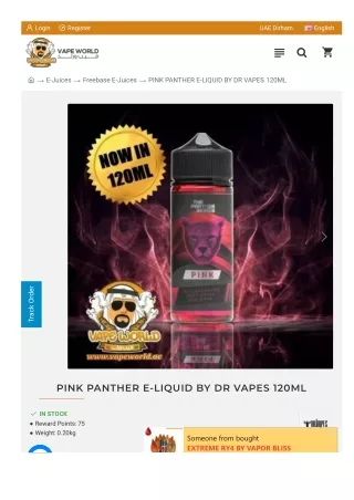 Pink Panther e-liquid by dr Vapes 120ml