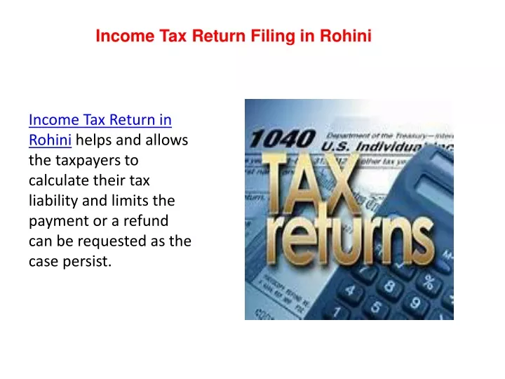income tax return filing in rohini