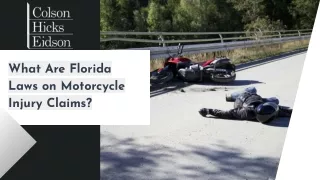 What Are Florida’s Laws on Motorcycle Injury Claims?