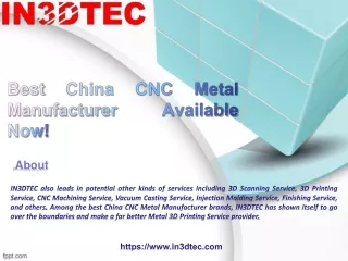best china cnc metal manufacturer available now