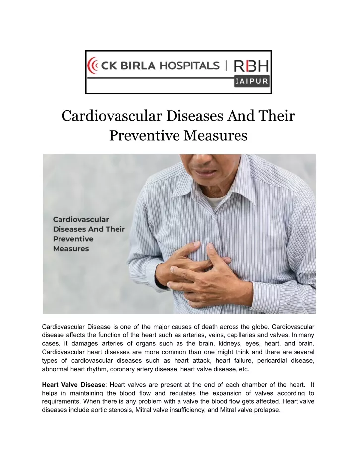 cardiovascular diseases and their preventive