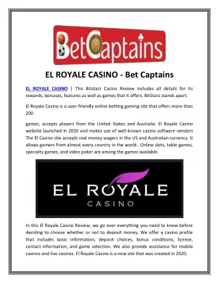 EL ROYALE CASINO - Bet Captains