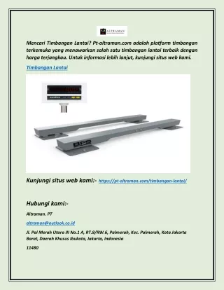 mencari timbangan lantai pt altraman com adalah