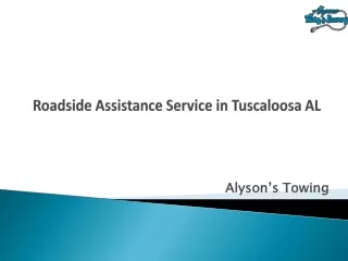 Roadside Assistance Service in Tuscaloosa AL