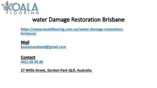 Hire The Professional Services Of Water Damage Restoration Brisbane