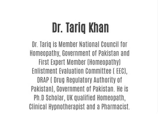 Dr. Tariq Khan
