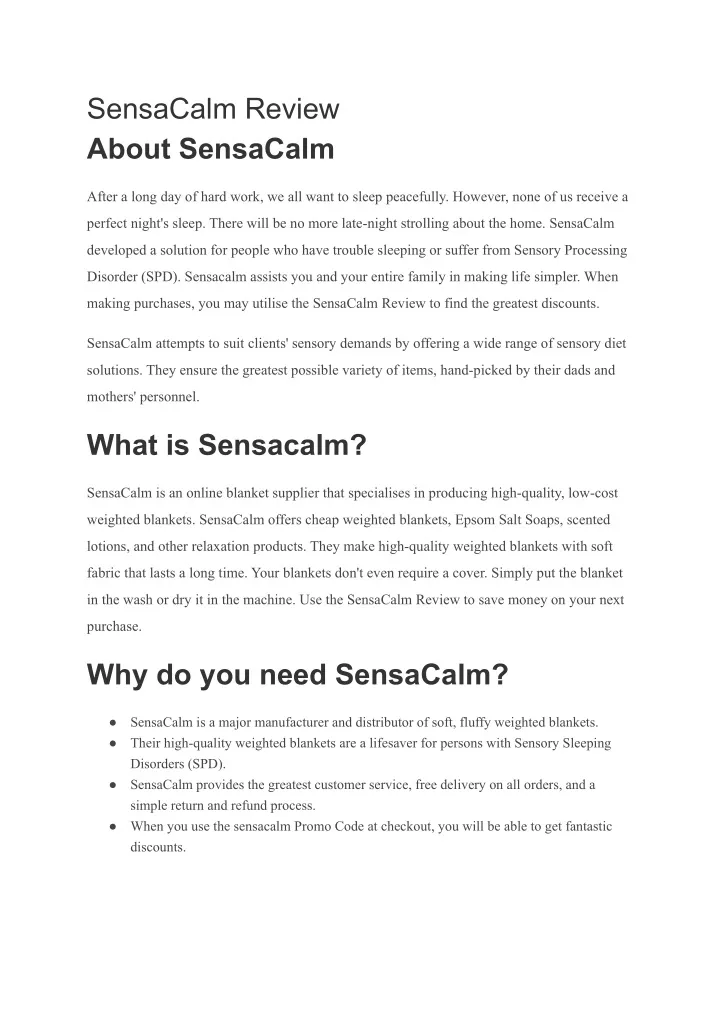 sensacalm review about sensacalm