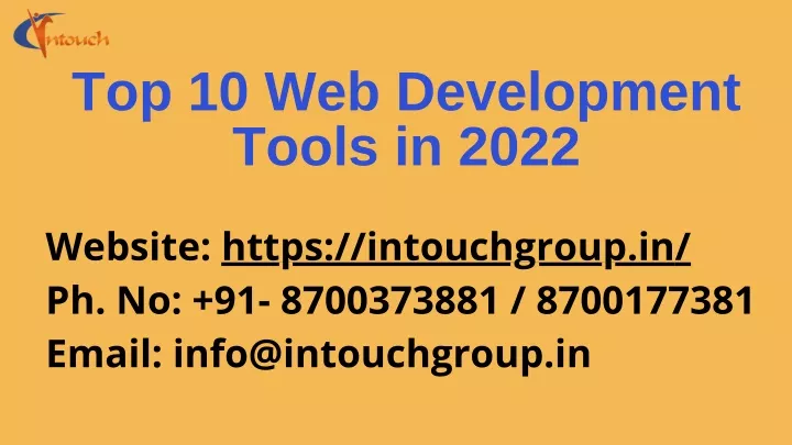 top 10 web development tools in 2022