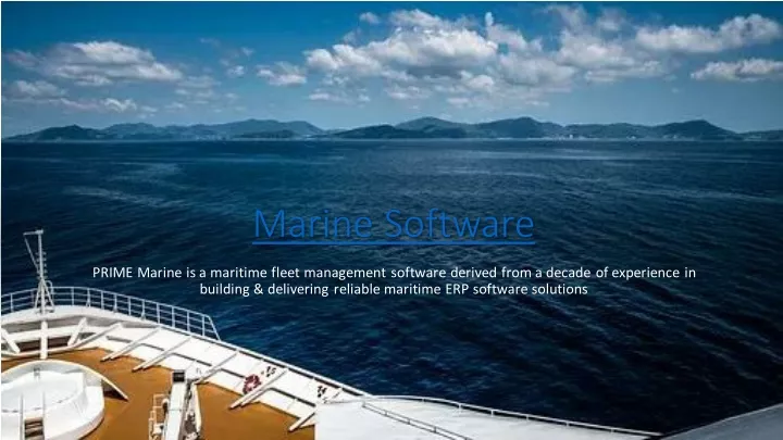 marine software