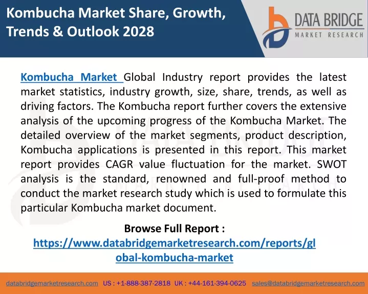 kombucha market share growth trends outlook 2028
