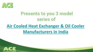 Air Cooled Heat Exchanger & Oil Cooler Manufacturers in India