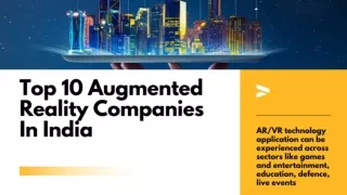 Top 10 Augmented Reality Companies In India