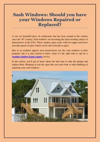 You Have Your Windows Repaired Or Replaced