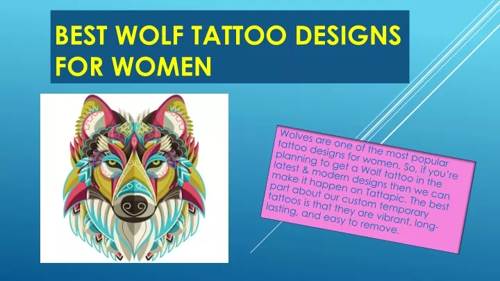 best wolf tattoo designs for women