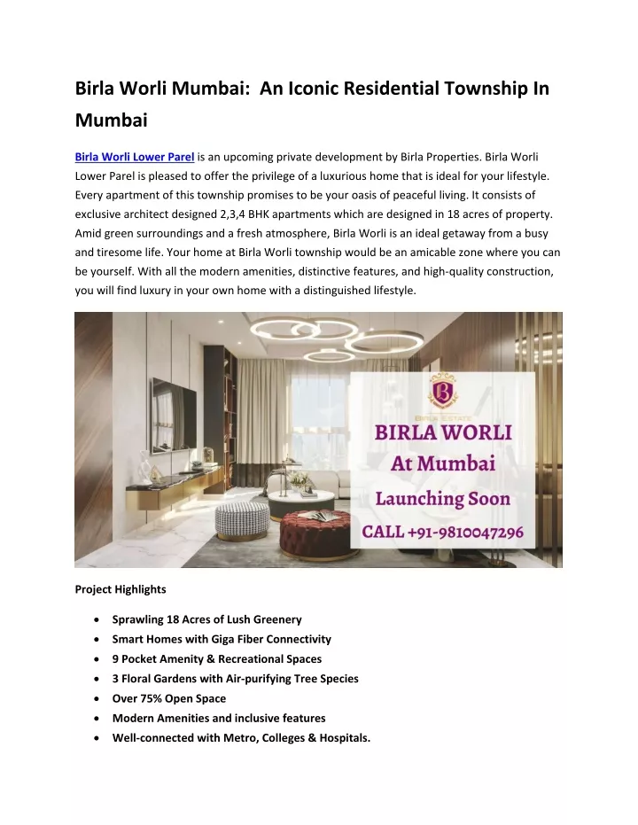 birla worli mumbai an iconic residential township