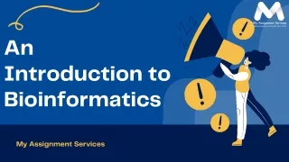 an introduction to bioinformatics