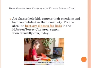 Best Online Art Classes for Kids in Jersey City