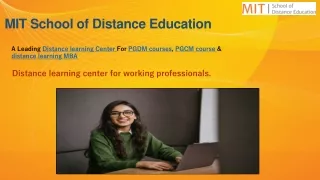 mit school of distance education