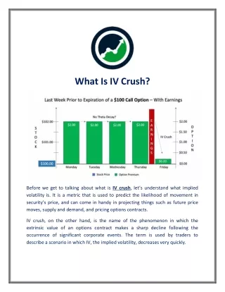 What Is IV Crush?
