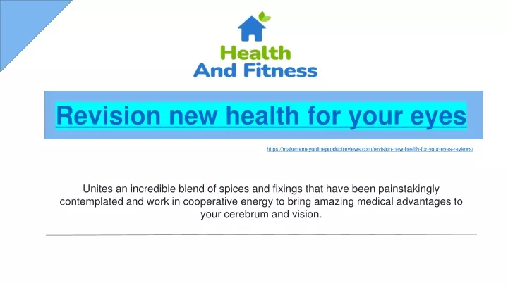 revision new health for your eye s