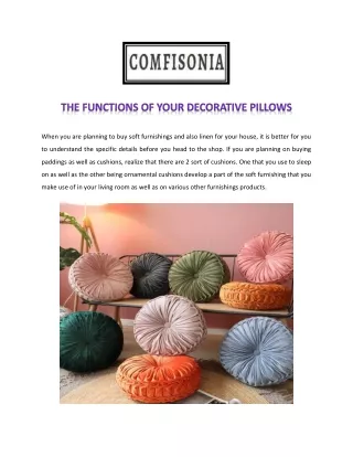 when you are planning to buy soft furnishings