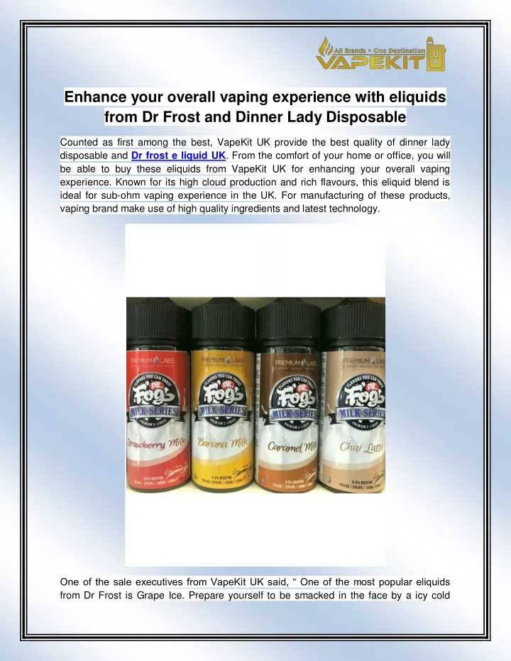 enhance your overall vaping experience with