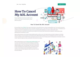 How To Cancel My AOL Account