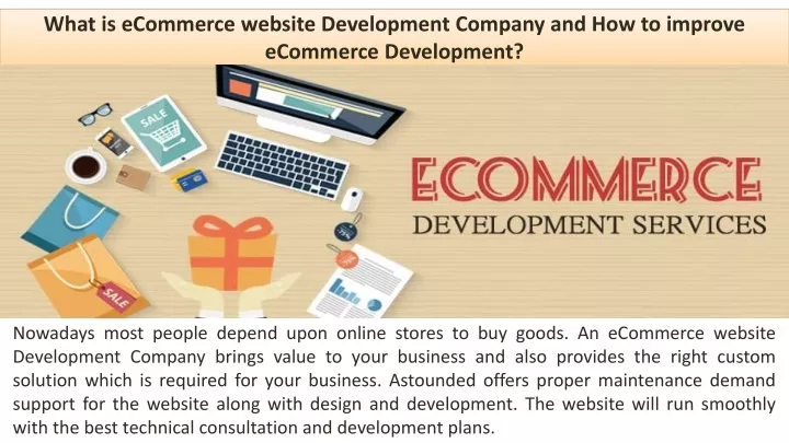 what is ecommerce website development company