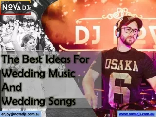 THE BEST IDEAS FOR WEDDING MUSIC AND WEDDING SONGS