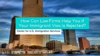 How Can Law Firms Help You If Your Immigrant Visa Is Rejected