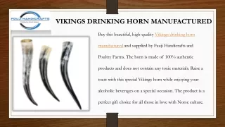 Viking Drinking Horn Manufacturer and Supplier - Fouji Handicrafts