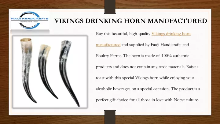 vikings drinking horn manufactured