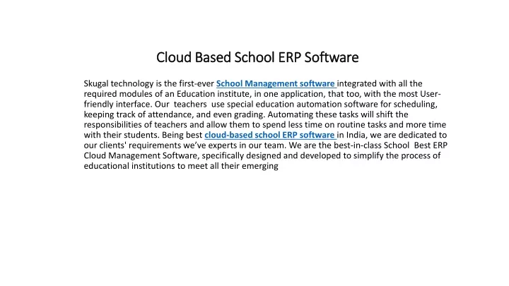 cloud based school erp software