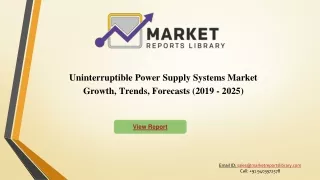 Uninterruptible Power Supply Systems Market_PPT