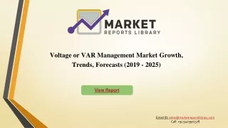 Voltage or VAR Management Market_PPT