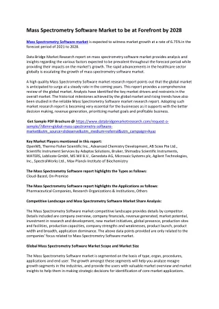 mass spectrometry software market