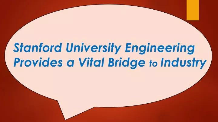 stanford university engineering provides a vital