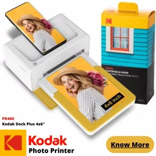 Best Instant Portable Bluetooth Photo, Picture Printer Kodak Dock Plus 4x6 PD460