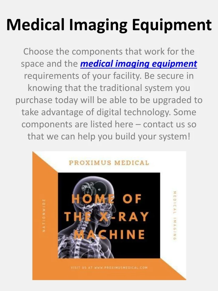 PPT - Medical Imaging Equipment PowerPoint Presentation, free download ...