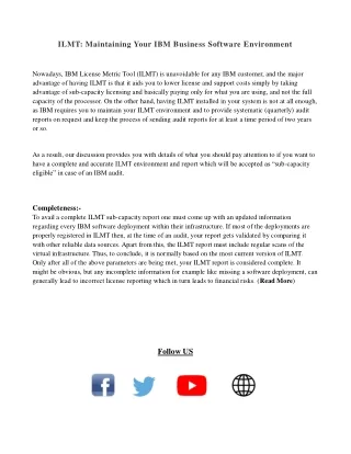ILMT-Maintaining Your IBM Business Software Environment- Allbluesolutions.com