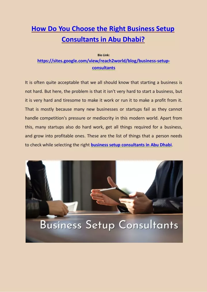 how do you choose the right business setup