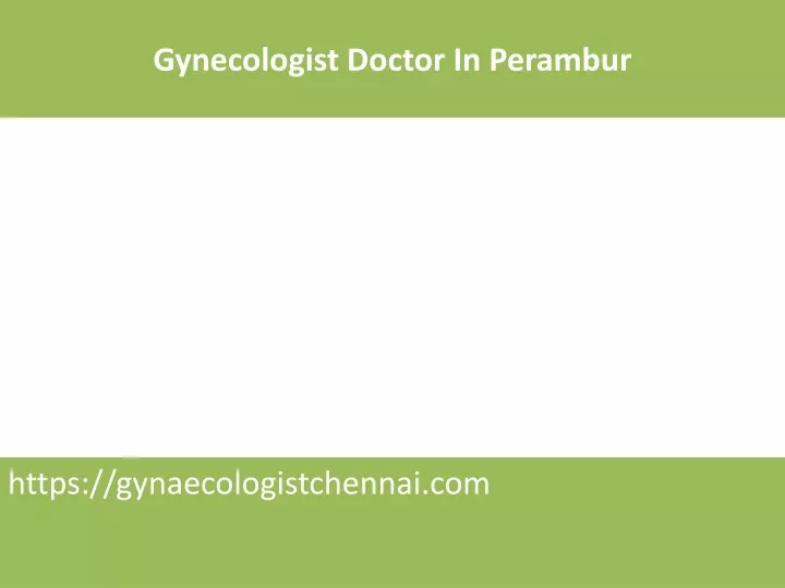 gynecologist doctor in perambur